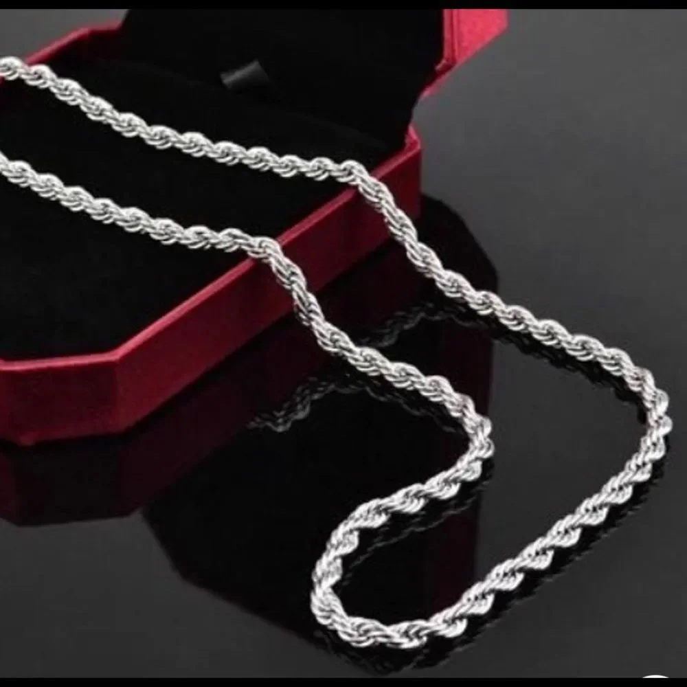 ✨ New 925 sterling silver rope chain 24 inches long 60 cm width ✨